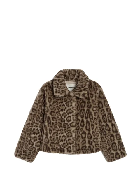 Apparis Elis leopard-print coat