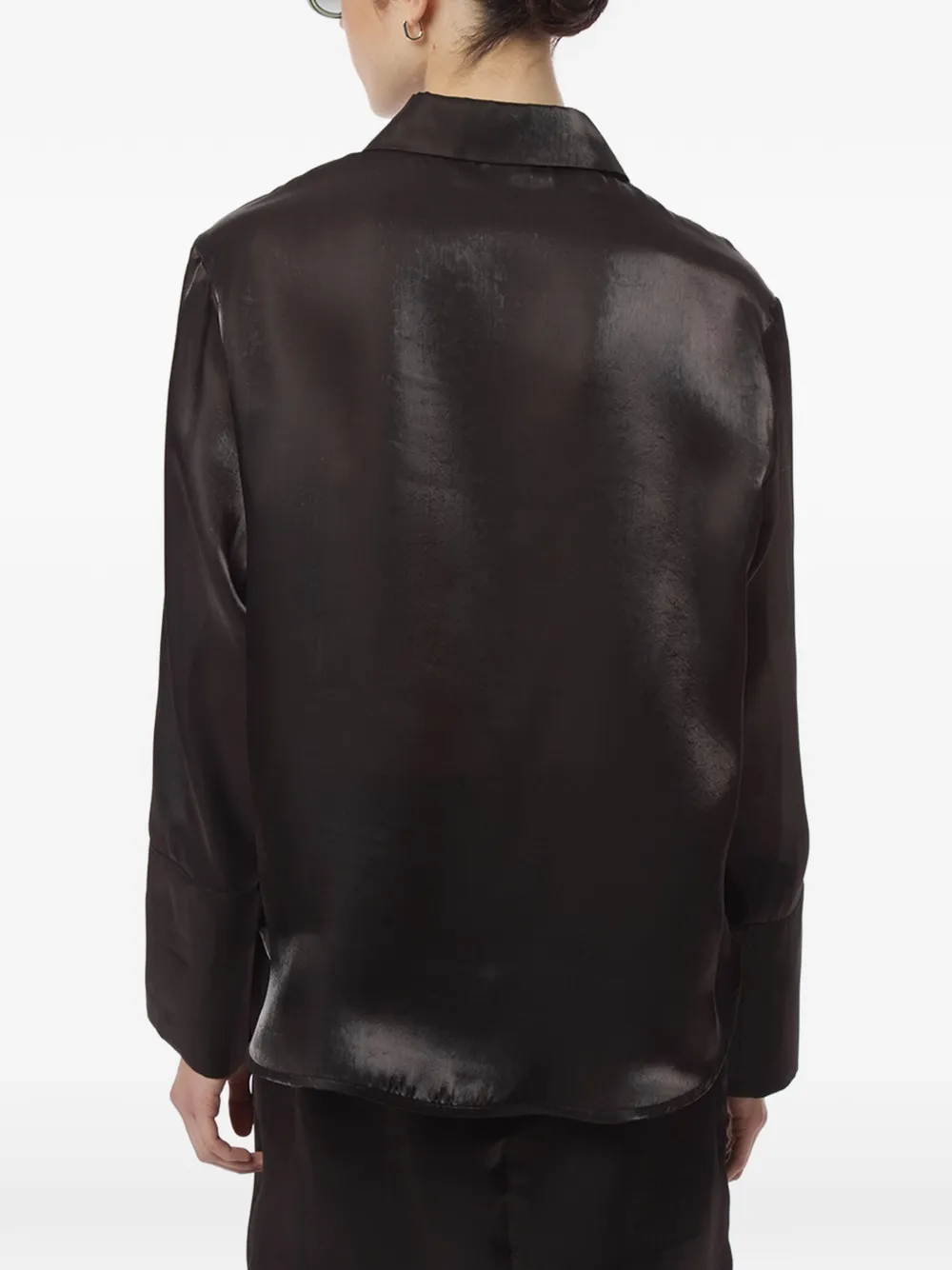 Apparis Tyra organza blouse Zwart