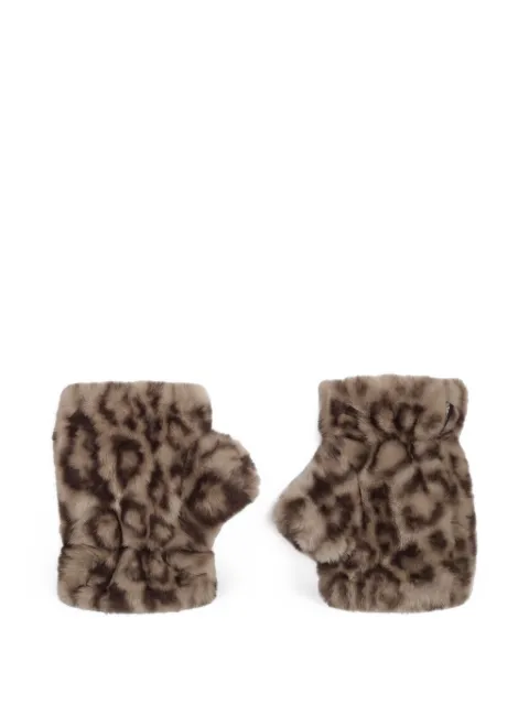 Apparis Ariel leopard-print fingerless gloves