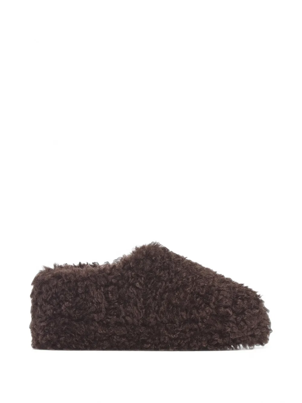 Apparis Misha bouclette faux-shearling slippers - Marrone
