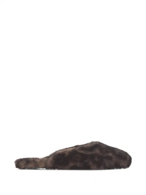 Apparis Demi leopard-print faux-fur slippers