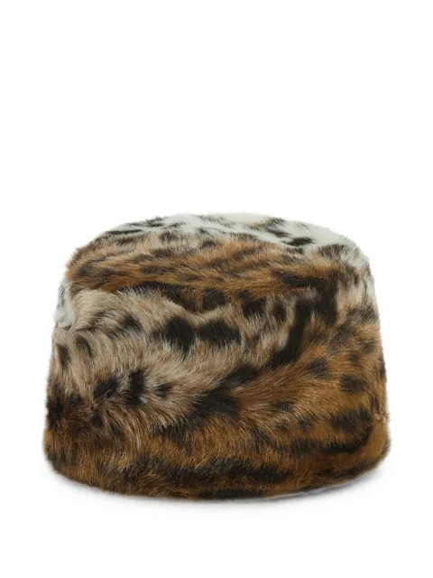 Apparis Margot leopard-print pillbox hat