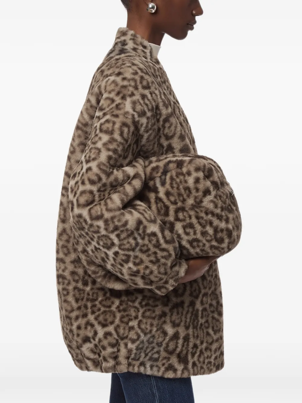 Apparis Noor clutch met luipaard-print Bruin