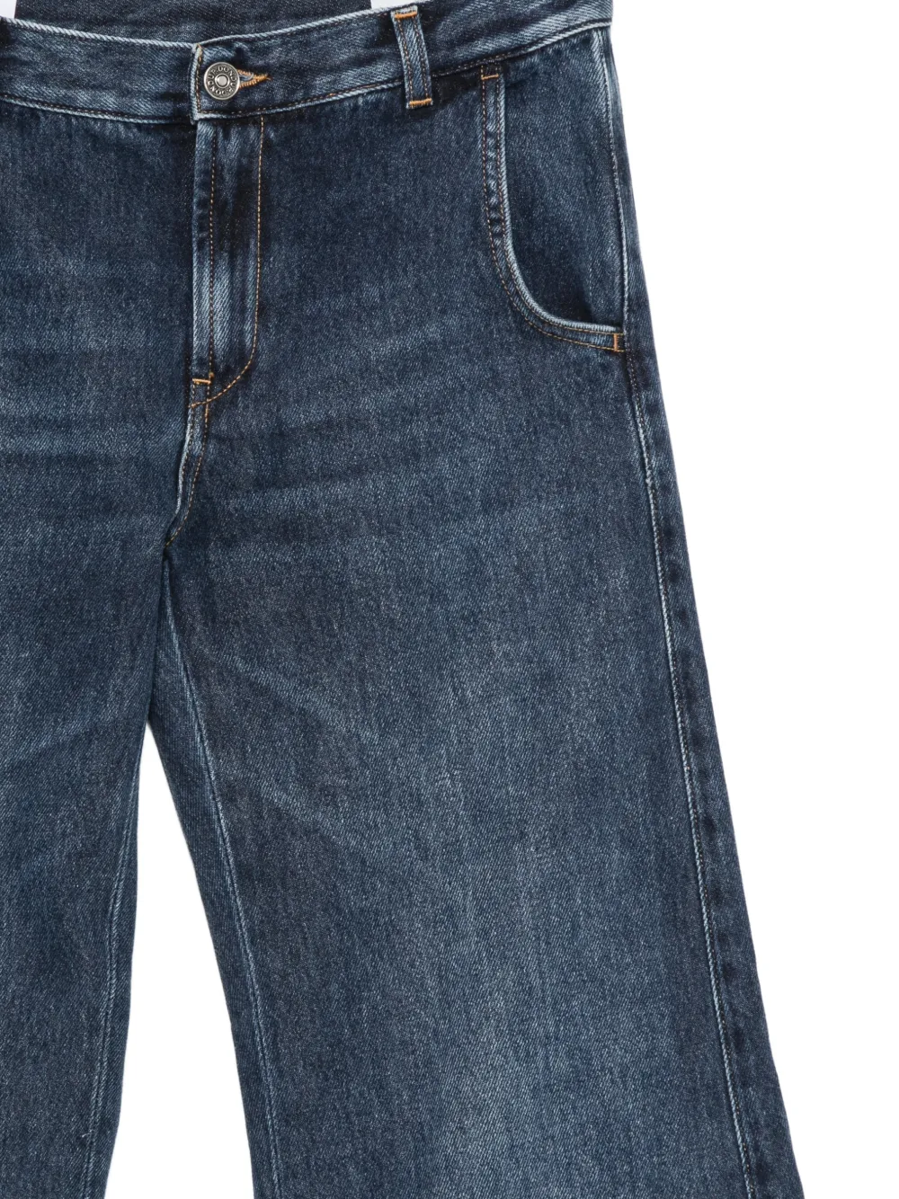 DONDUP KIDS Flaire flared jeans met franje Blauw