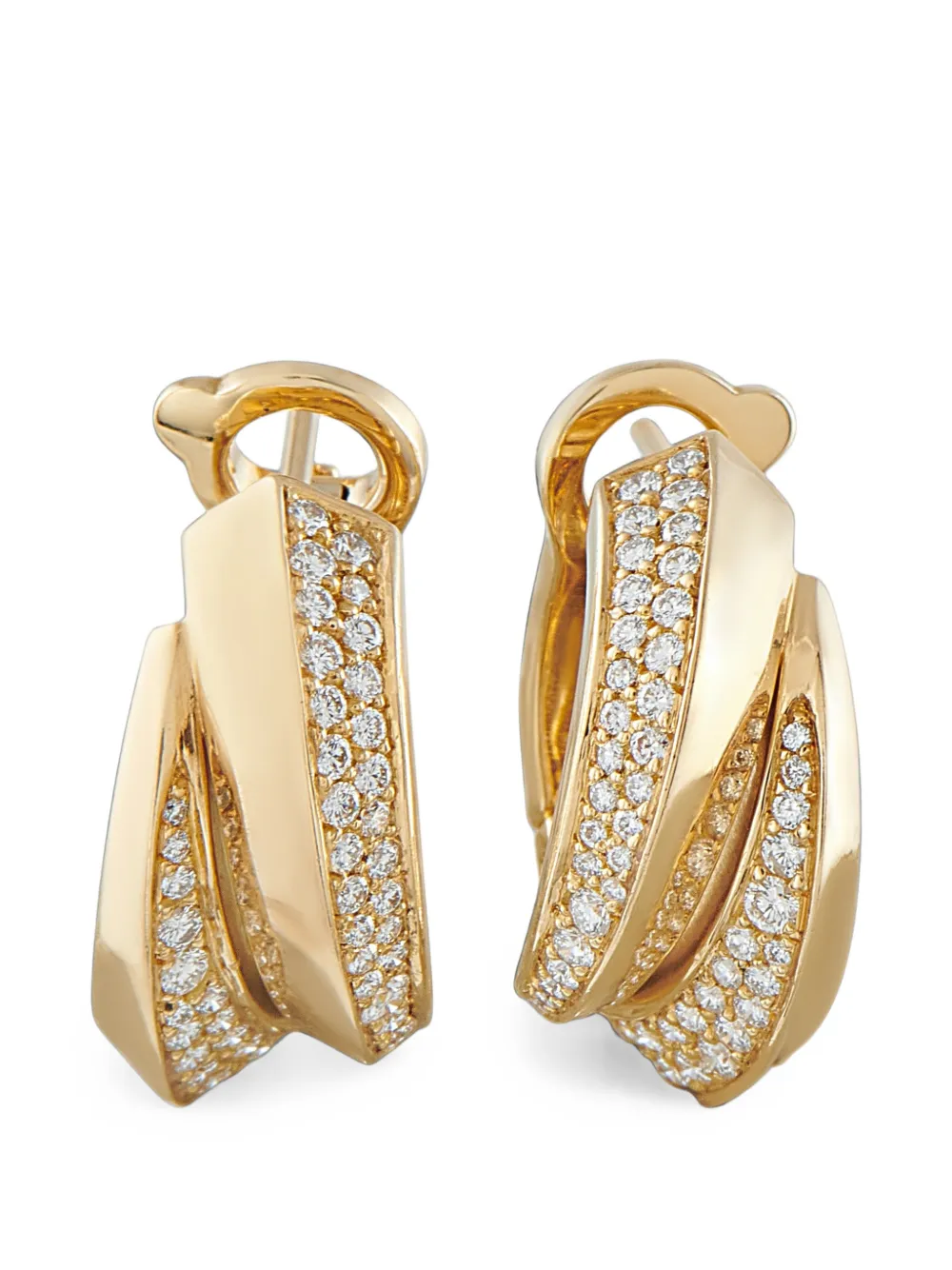 Cartier Panthère Griffe diamond hoop earrings - Oro