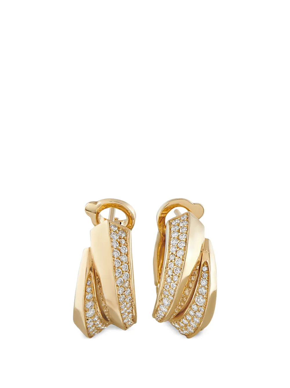 Cartier Panthère Griffe diamond hoop earrings - Gold