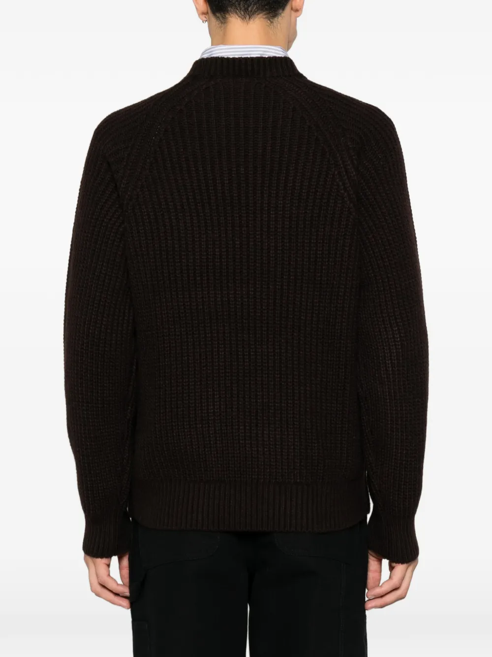 Carhartt WIP Firth ribgebreide trui met raglan mouwen Bruin