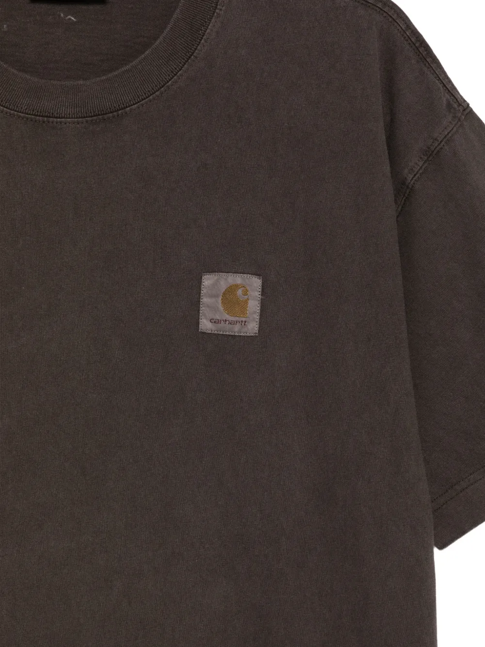 Carhartt WIP T-shirt met logopatch Bruin