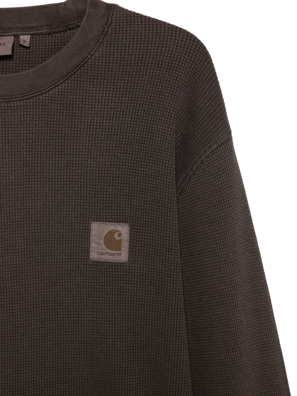 Carhartt WIP T-shirt met logopatch Bruin