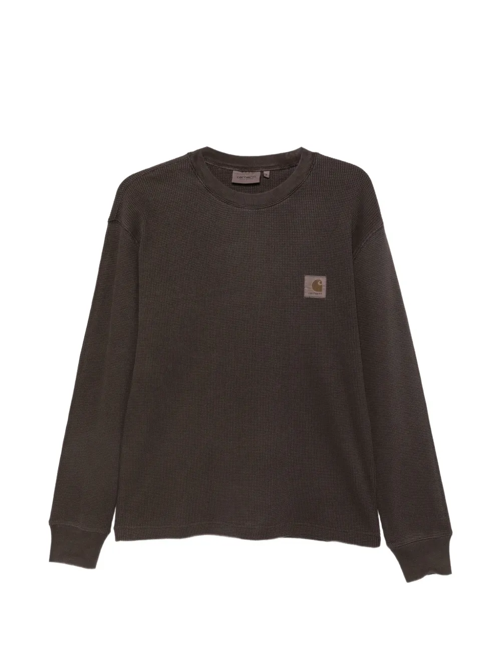 Carhartt WIP logo-patch waffle-knit T-shirt - Marrone