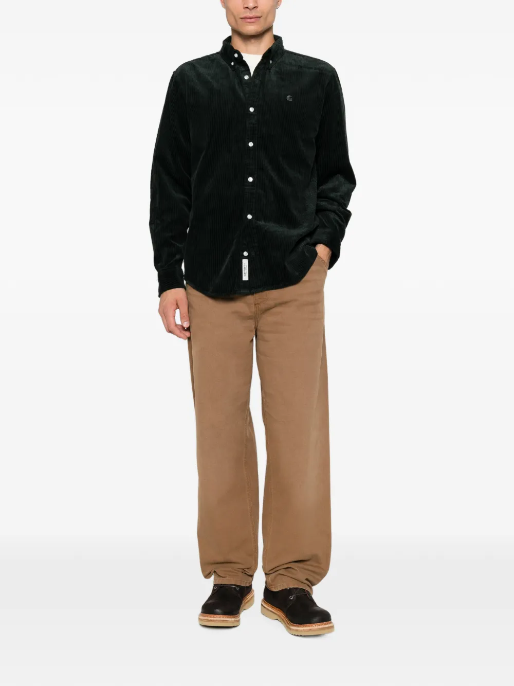 Carhartt WIP Ribfluwelen overhemd Groen
