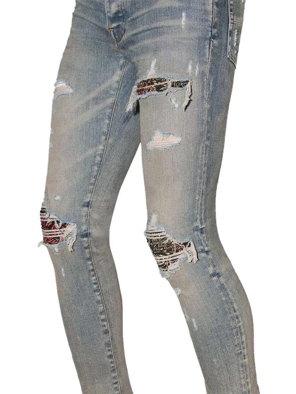 AMIRI Thrasher jeans met paisley-patch Blauw