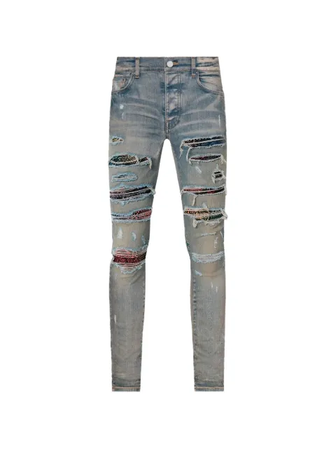 AMIRI Thrasher paisley-patch jeans