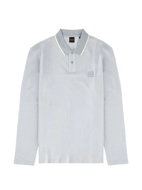 BOSS playera tipo polo manga larga