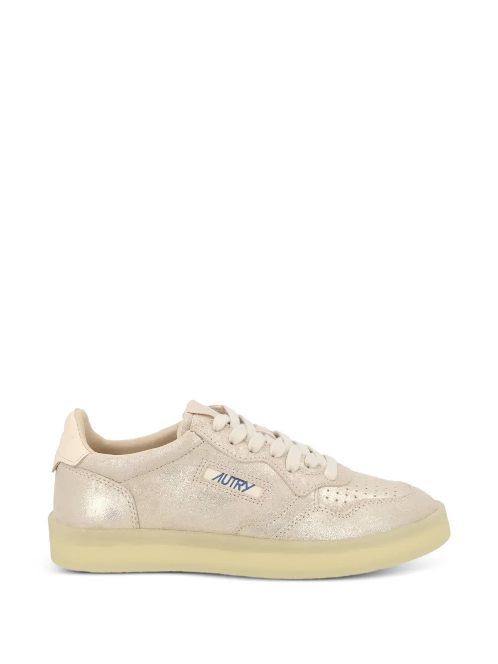 Autry Medalist Low laminated suede sneakers