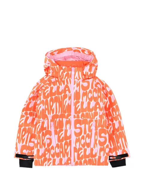 Stella McCartney Kids logo-print hooded jacket