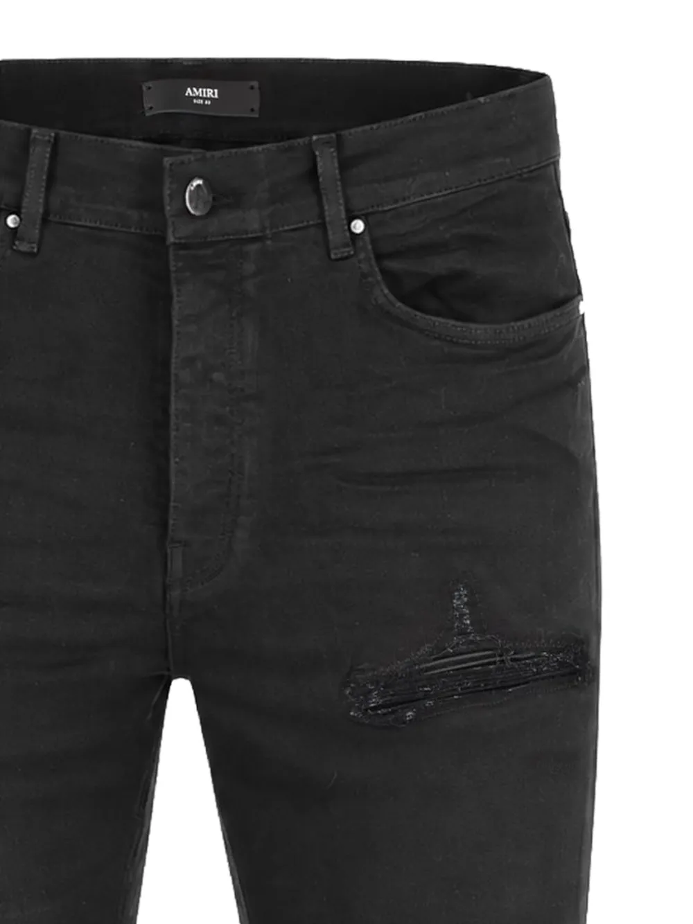 AMIRI Gerafelde jeans met geribbeld vlak Zwart