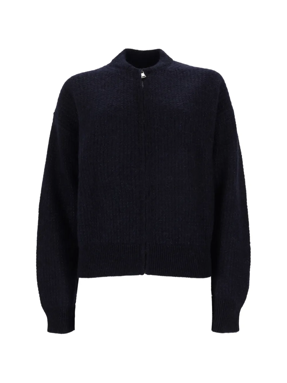 Fabiana Filippi ribbed-knit zip-up sweater - Blue
