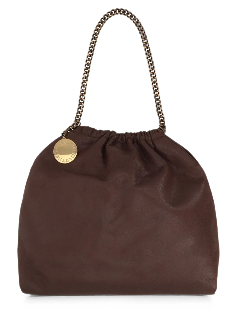 Stella McCartney Shopper met schakelketting en logobedel Bruin