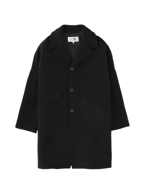 MM6 Maison Margiela Kids notched-lapel single-breasted coat