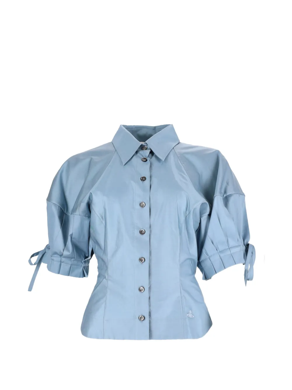 Vivienne Westwood pleated tie-fastening shirt - Bleu Vivienne Westwood pleated tie-fastening shirt - Bleu
