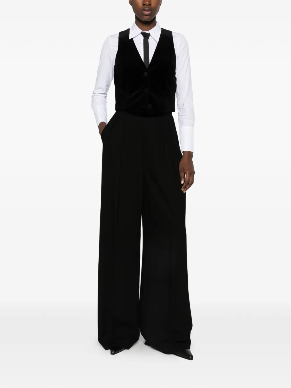 Max Mara Gilet met fluweel-effect Zwart