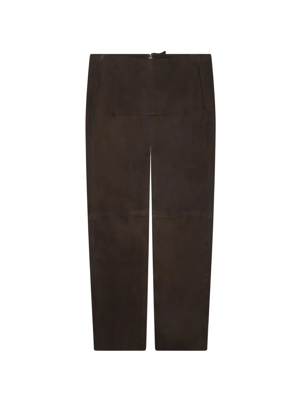 Rick Owens front-slip leather skirt - Marrone