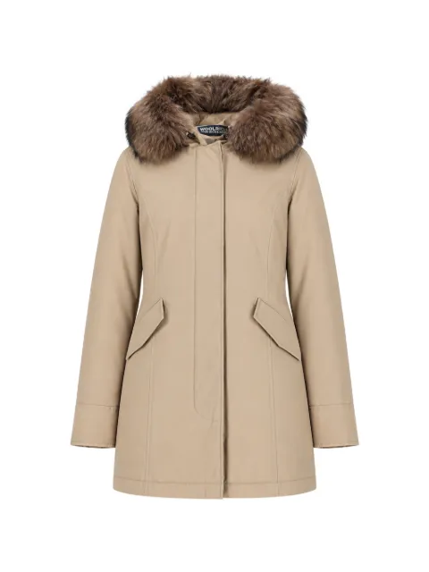 Woolrich beige hooded coat