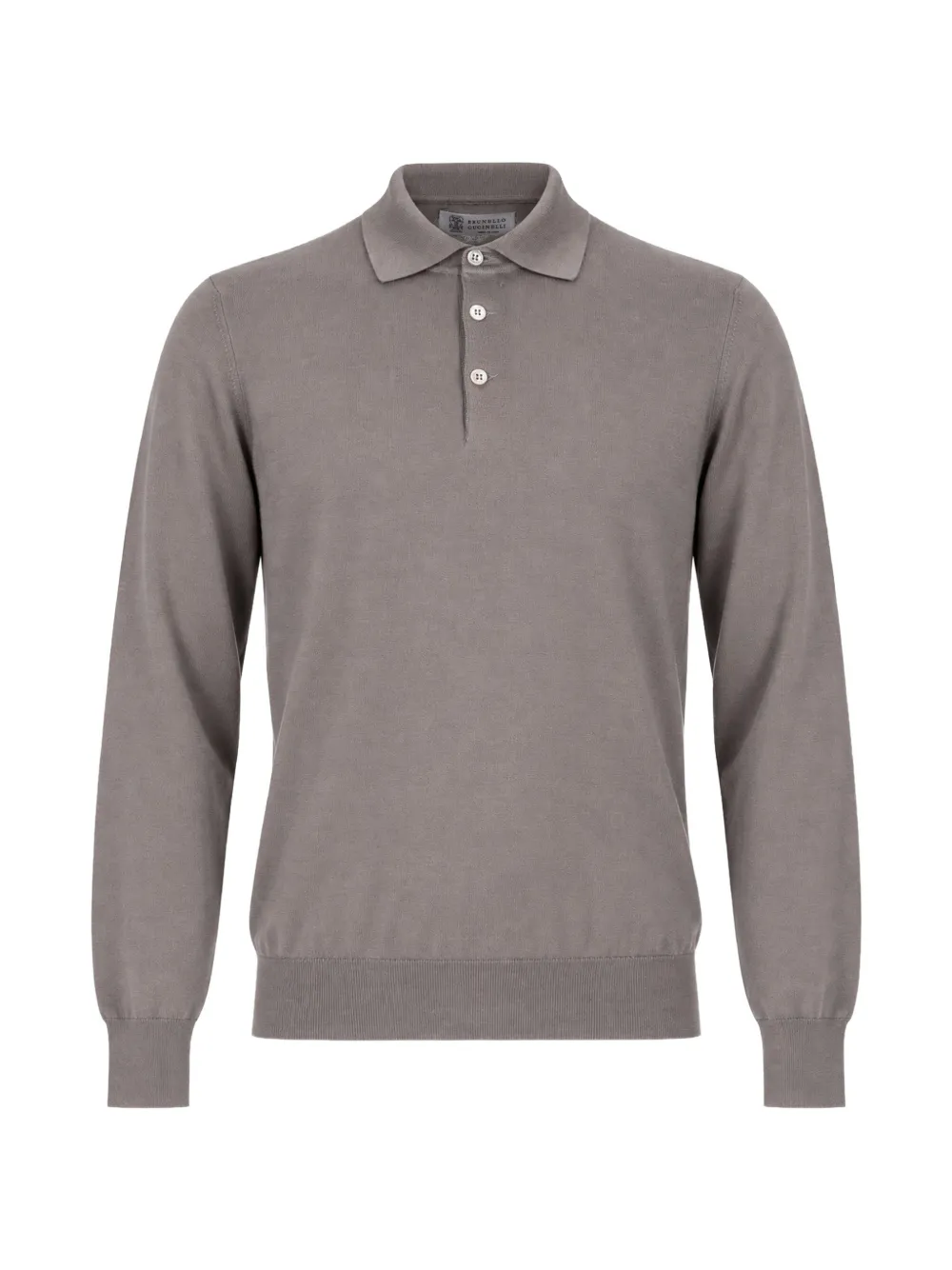 Brunello Cucinelli Poloshirt met lange mouwen Grijs
