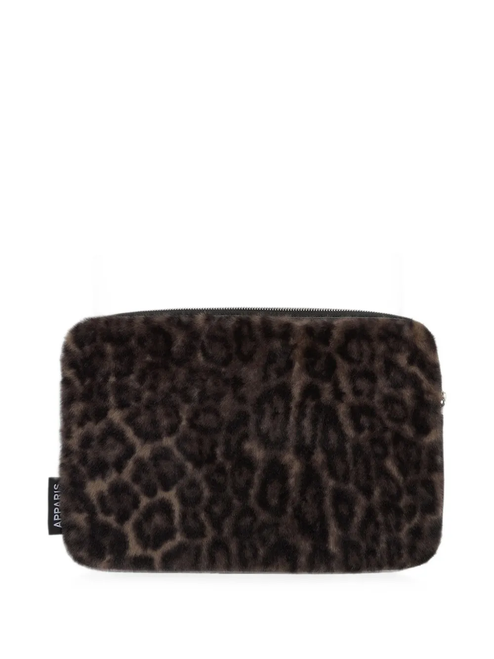 Apparis Elle laptophoes met luipaard-print Bruin