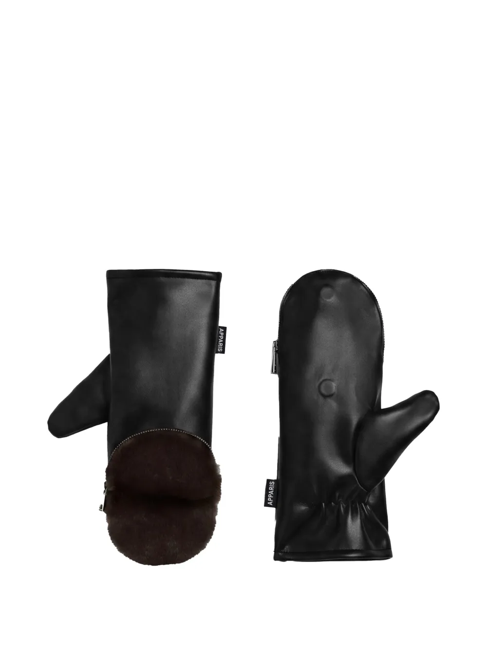 Apparis Noa zip-fastening mittens - Nero
