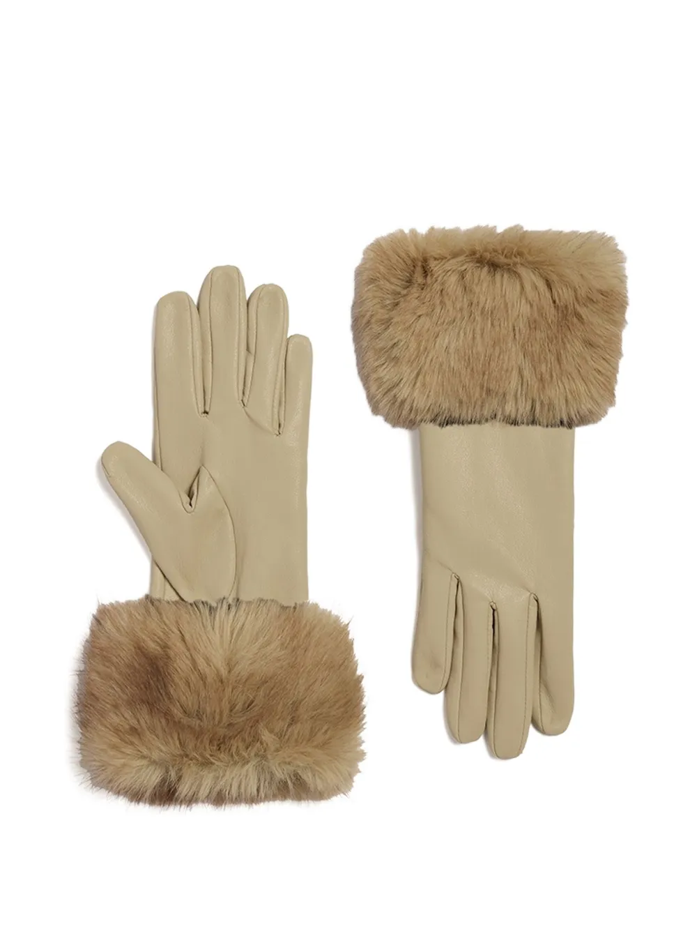 Apparis Betty faux-fur-trim gloves - Toni neutri