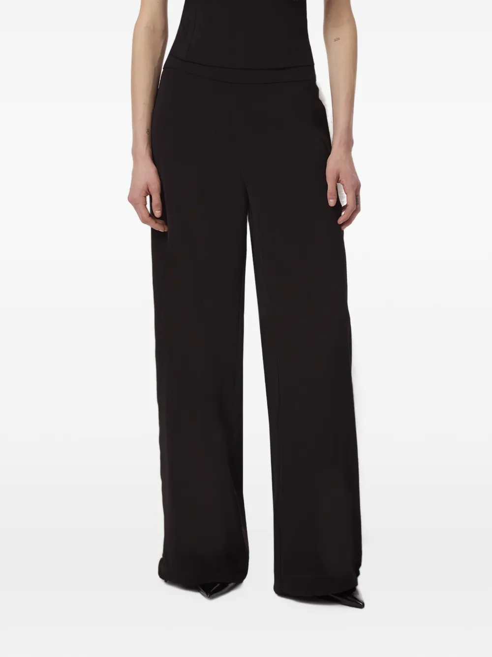 Apparis Ivy broek met afwerking van imitatiebont Zwart