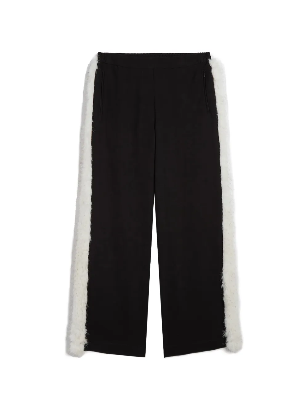 Apparis Ivy faux-fur trim trousers - Nero