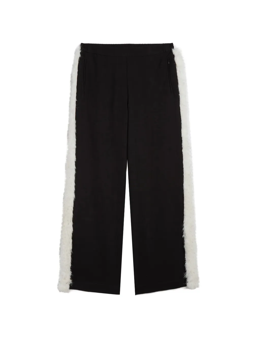 Apparis Ivy broek met afwerking van imitatiebont Zwart