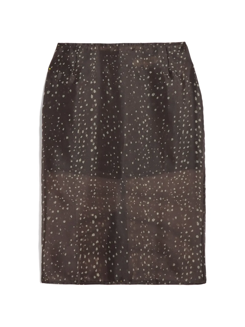 Apparis Tyra organza straight midi-rok Bruin