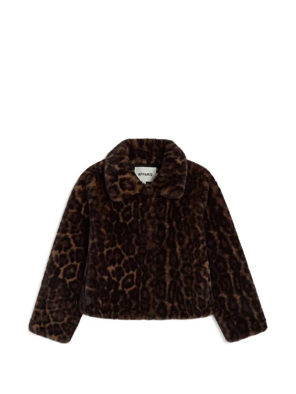 apparis kids Elis jack van imitatiebont met luipaard-print Bruin