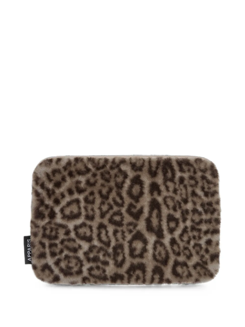 Apparis leopard-print faux-fur laptop sleeve - Marron Apparis leopard-print faux-fur laptop sleeve - Marron