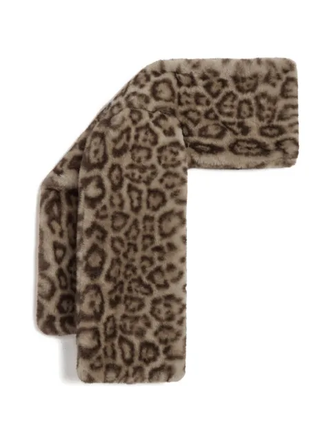 Apparis Kai leopard-print faux-fur scarf