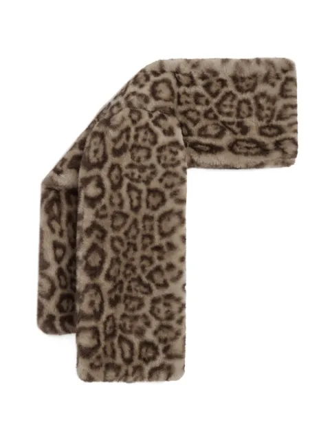 Apparis Kai leopard-print faux-fur scarf