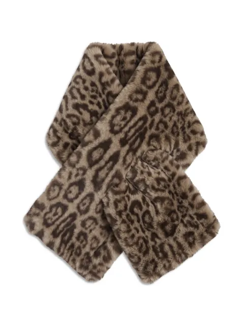 Apparis Kai leopard-print faux-fur scarf