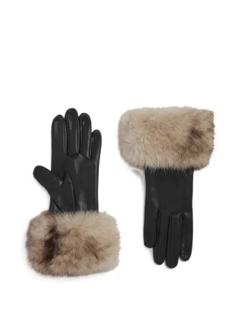 Apparis Betty faux-fur trim gloves