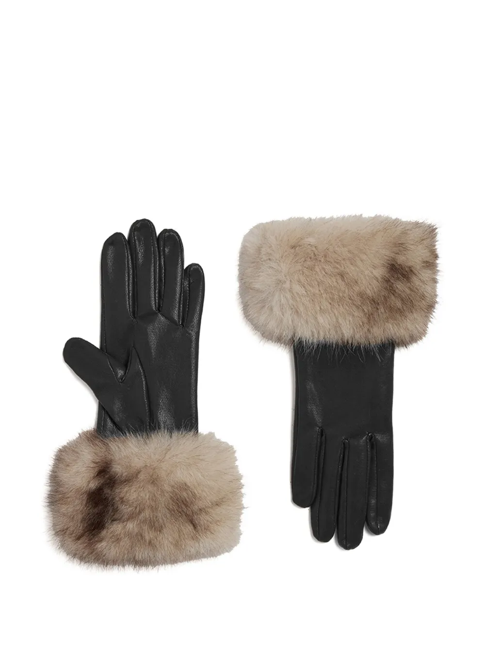 Apparis Betty faux-fur trim gloves - Nero