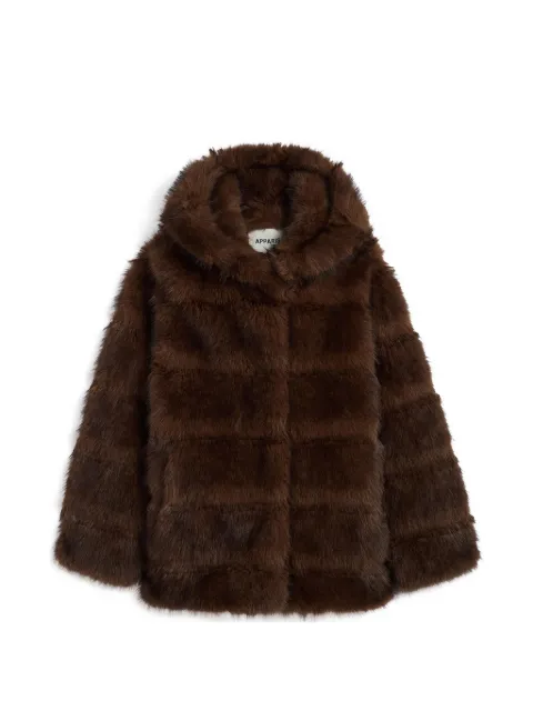Apparis Cel faux-fur hooded jacket