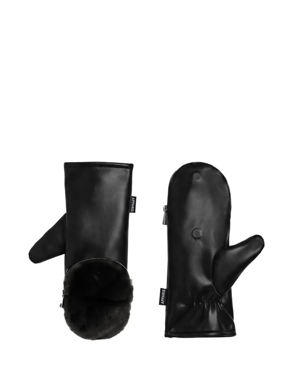 Apparis Noa zip-fastening mittens - Nero