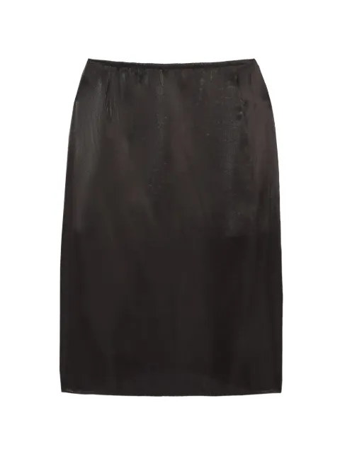 Apparis Tyra organza straight midi skirt