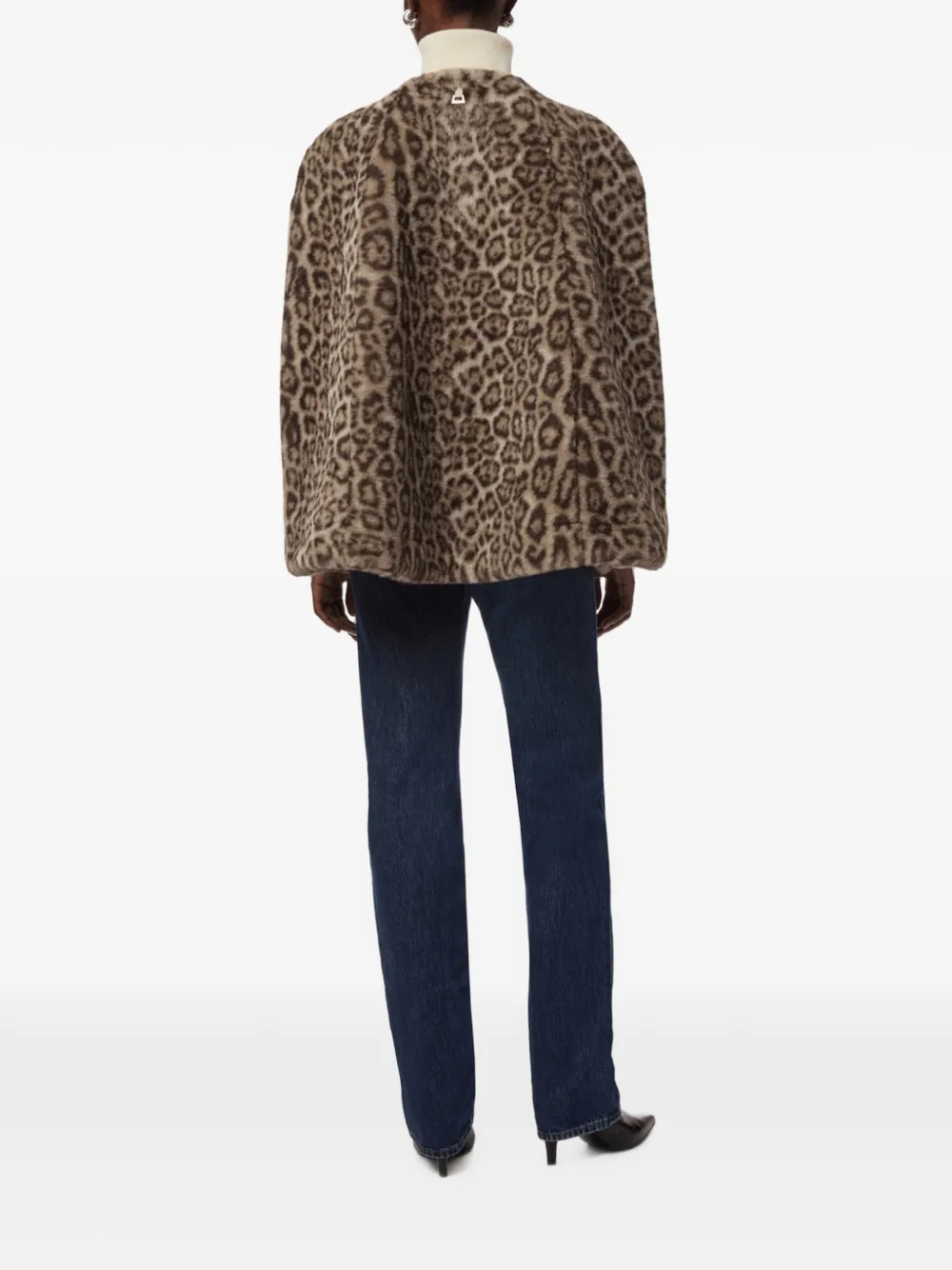 Apparis Sloane cape met luipaard-print Bruin