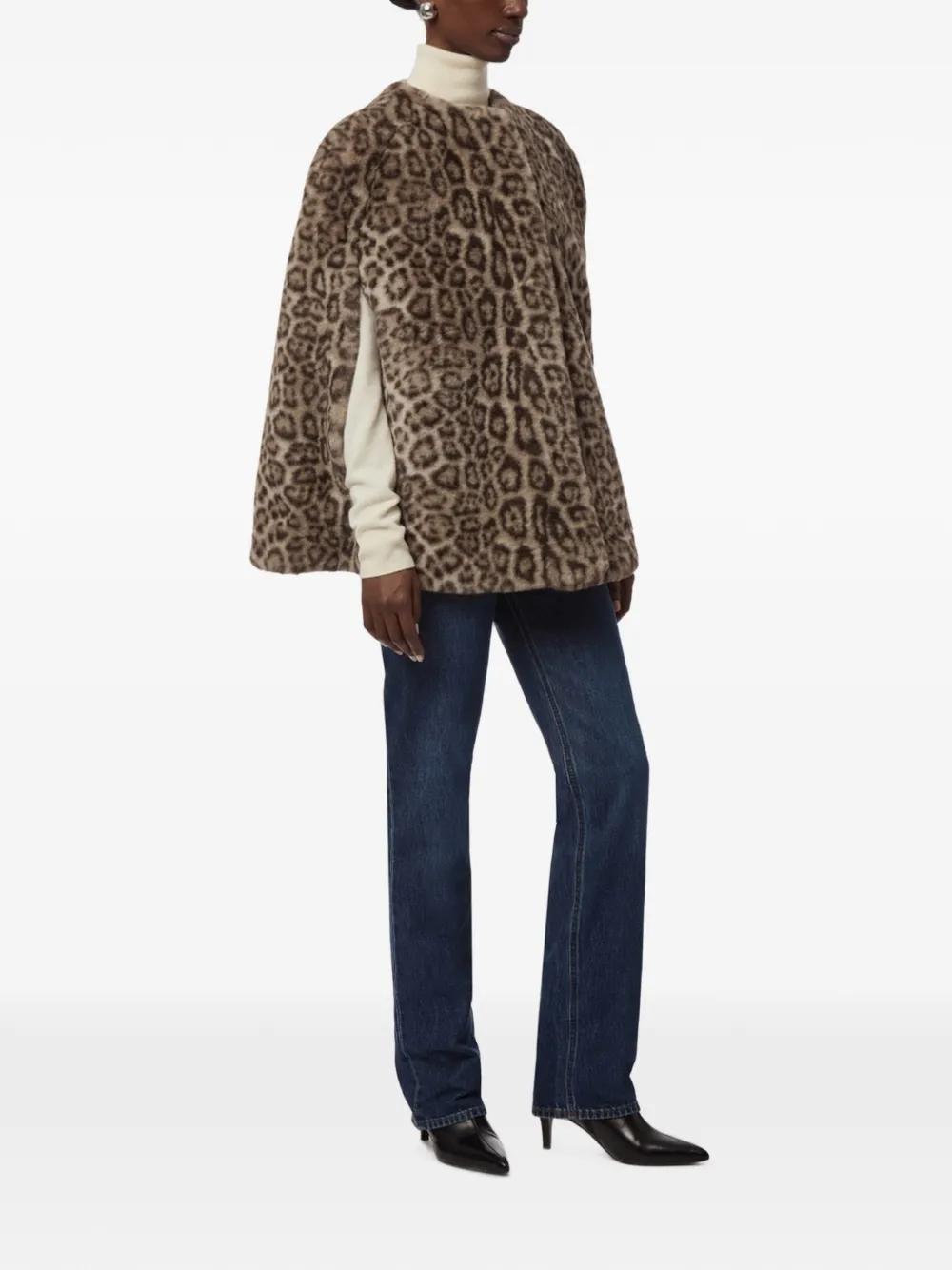 Apparis Sloane cape met luipaard-print Bruin