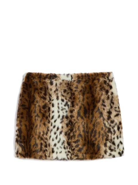 Apparis Pia shaved leopard mini skirt