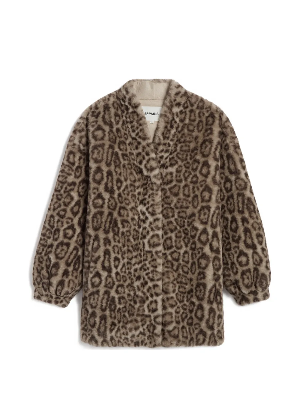 Apparis Jane leopard-print faux-fur coat - Tons neutres Apparis Jane leopard-print faux-fur coat - Tons neutres